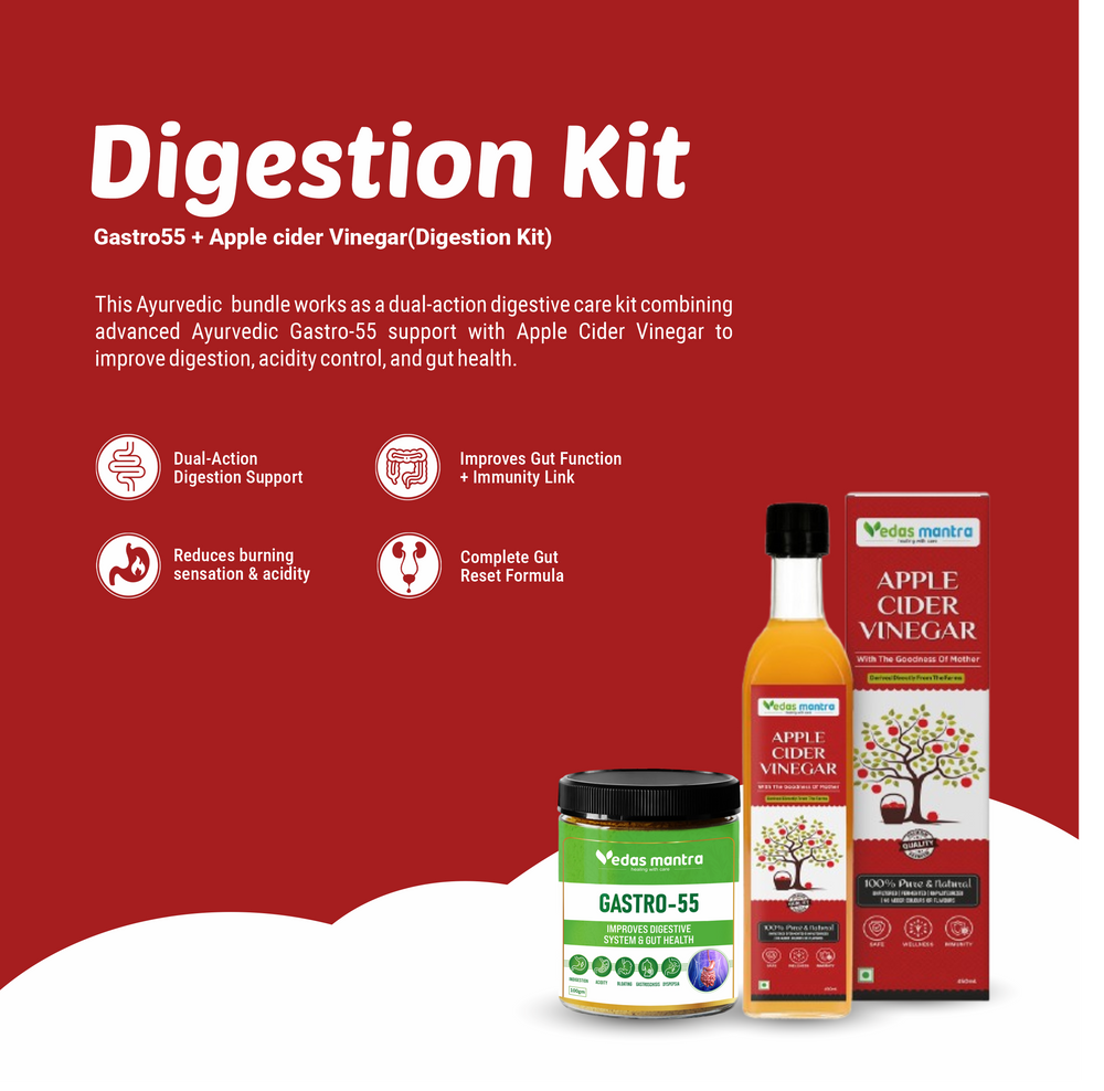 Vedas Digestion kit for Healthy Digestion, gut balance, Gas, Indigestion, Acidity & Bloating (Free Consultation + Free diet Plan)