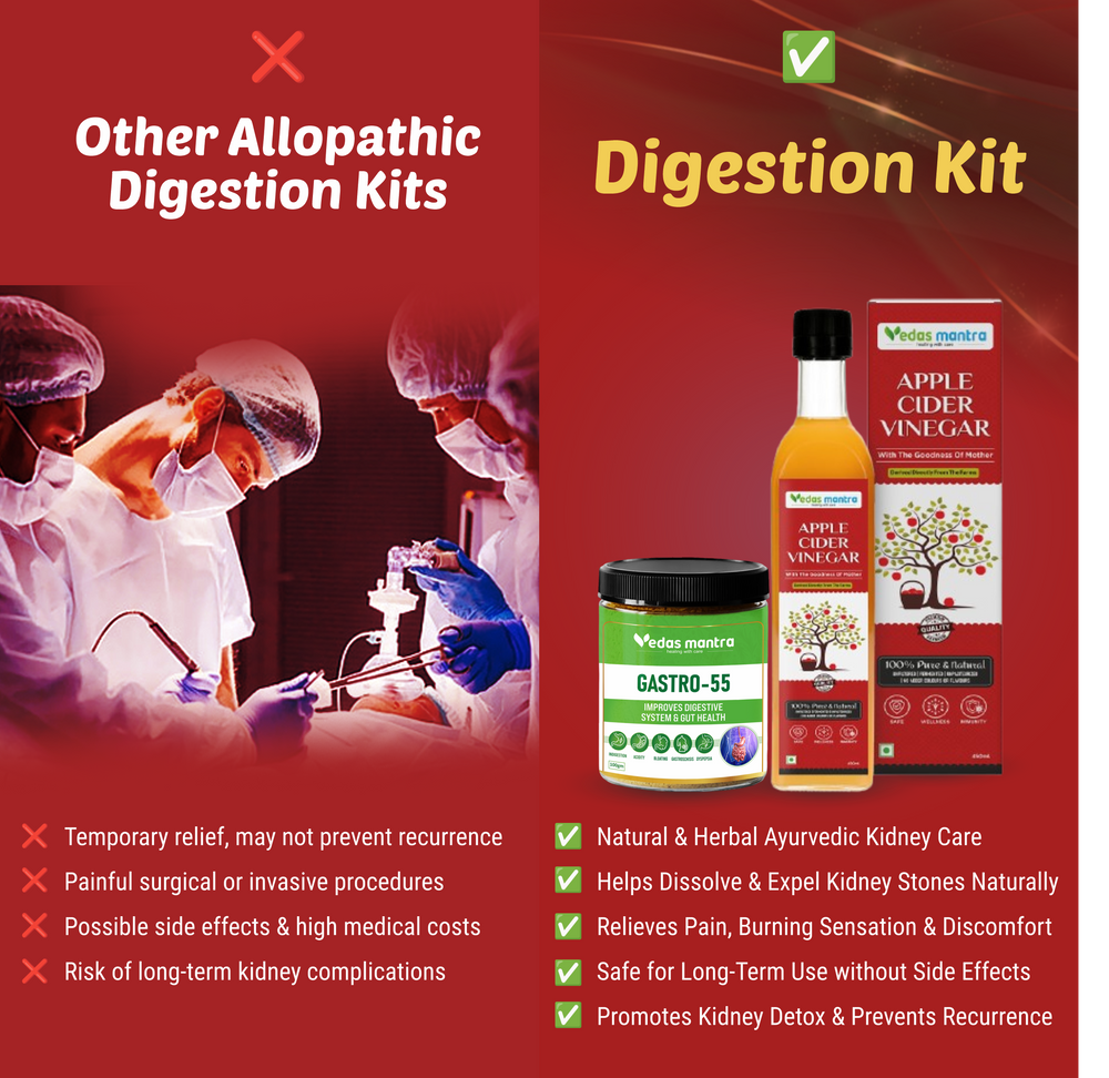Vedas Digestion kit for Healthy Digestion, gut balance, Gas, Indigestion, Acidity & Bloating (Free Consultation + Free diet Plan)