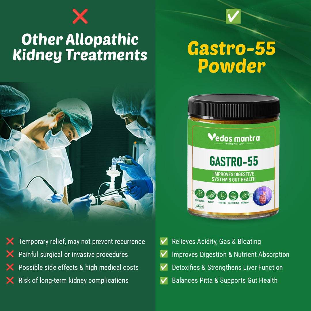 Gastro-55 Powder - An Ayurvedic Healthy Digestion Solution for Gas, Indigestion, Acidity & Bloating Relief (Free Consultation + Free diet Plan)
