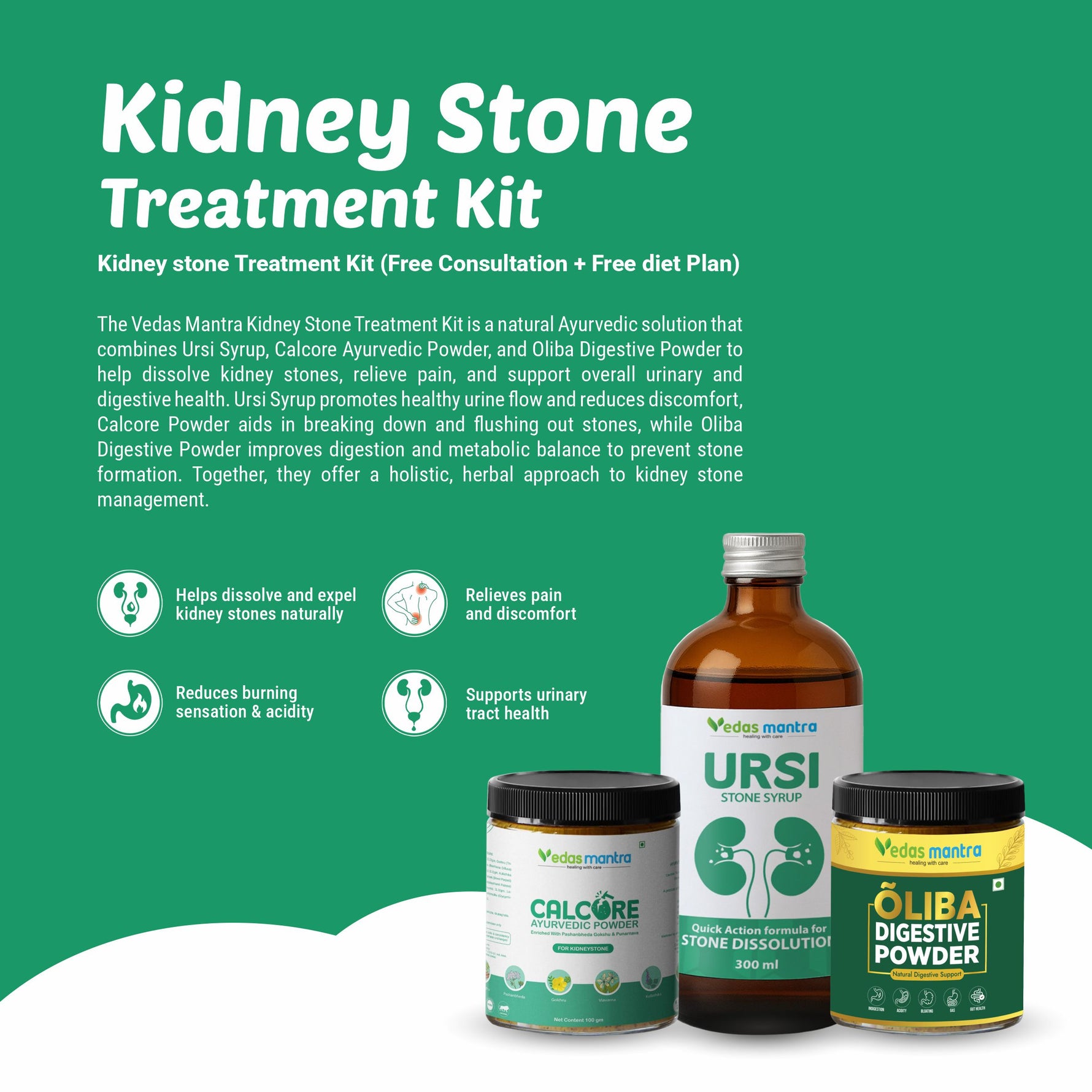 Kidney stone Treatment Kit (Free Consultation + Free diet Plan)