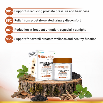 Prostogen Tablet Natural Prostate Care And Urinary Health Supplement For Men   (Free Consultation + Free diet Plan)