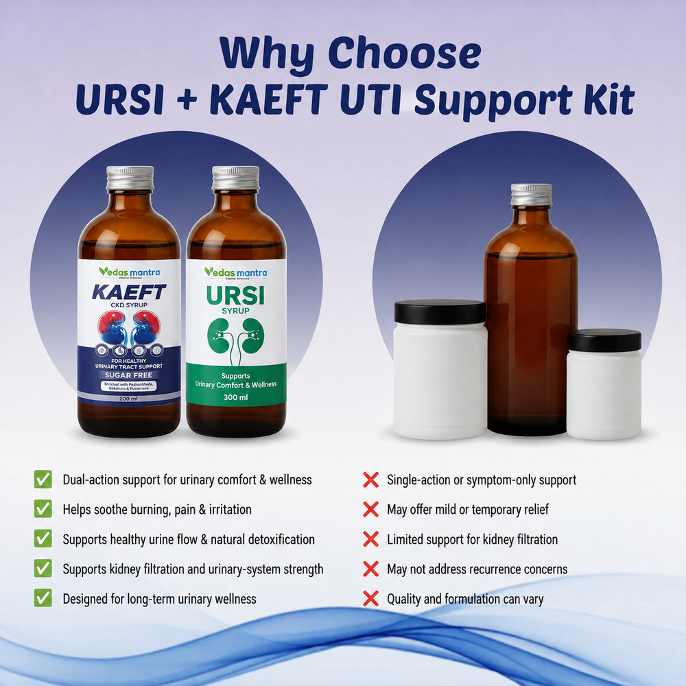 UTI TREATMENT KIT - URSI SYRUP+KAEFT SYRUP  (Free Consultation + Free diet Plan)